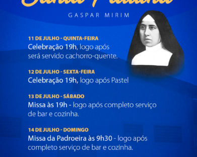 Festa da Comunidade Santa Paulina, veja programação