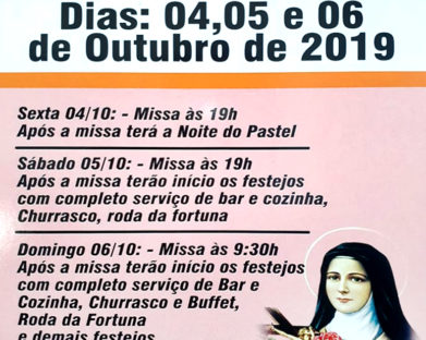 Festa da Comunidade Santa Terezinha, veja programação.